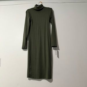 Small Wild fable turtle neck olive green dress